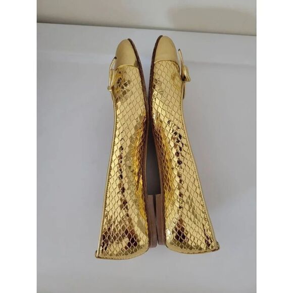 Stuart weitzman gold flat shoes 6.5 - Picture 8 of 10